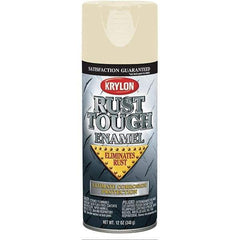 Krylon - Almond (Color), Gloss, Rust Proof Enamel Spray Paint - 25 Sq Ft per Can, 12 oz Container, Use on Wood, Metal - Exact Industrial Supply