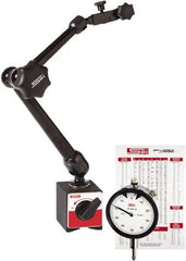 SPI - 0.001" Graduation, Dial Indicator & Base Kit - 2.36" Base Length x 2" Base Width x 2.17" Base Height - Exact Industrial Supply