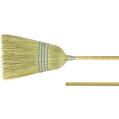 Light Industrial Upright Broom, Corn and Fiber Fill, 57″ Overall Length - Exact Industrial Supply