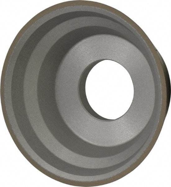 Norton - 3-3/4" Diam, 1-1/4" Hole Size, 1-1/2" Overall Thickness, 320 Grit, Type 11 Tool & Cutter Grinding Wheel - Extra Fine Grade, Diamond, R Hardness, Resinoid Bond - Exact Industrial Supply