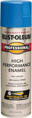 Rust-Oleum - Safety Blue, Gloss, Rust Proof Enamel Spray Paint - 14 Sq Ft per Can, 15 oz Container, Use on Multipurpose - Exact Industrial Supply