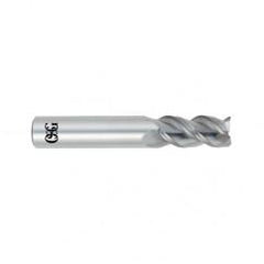 1/2 Dia. x 3 Overall Length 3-Flute Square End Solid Carbide SE End Mill-Round Shank-Center Cutting-Uncoated - Exact Industrial Supply