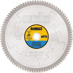 DeWALT - 14" Diam, 1" Arbor Hole Diam, 90 Tooth Wet & Dry Cut Saw Blade - Carbide-Tipped, Standard Round Arbor - Exact Industrial Supply