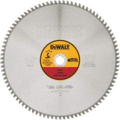 DeWALT - 14" Diam, 1" Arbor Hole Diam, 90 Tooth Wet & Dry Cut Saw Blade - Carbide-Tipped, Standard Round Arbor - Exact Industrial Supply