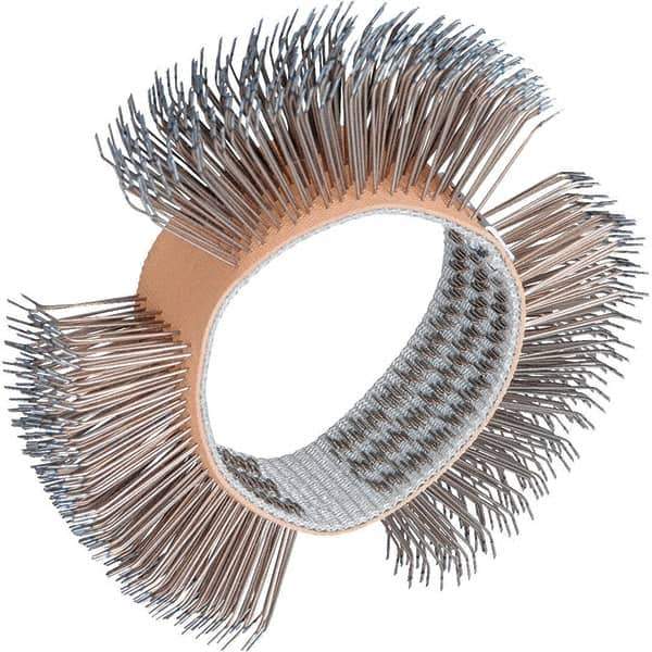 Dynabrade - 4" OD, Bent Filament Wheel Brush - 3/4" Face Width - Exact Industrial Supply