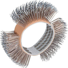 Dynabrade - 4" OD, Bent Filament Wheel Brush - 3/4" Face Width - Exact Industrial Supply