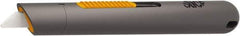 Slice - Retractable Utility Knife - 5.3" Blade, Black Rubber Handle, 1 Blade Included - Exact Industrial Supply