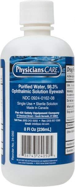 PRO-SAFE - 8 oz, Disposable Eyewash Solution Station - Approved by FDA - Exact Industrial Supply