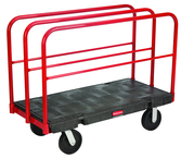 Sheet & Panel Truck 24 x 48 - Removable 27" high vertical frames - Duramold™ -- 2 fixed, 2 swivel casters - Exact Industrial Supply