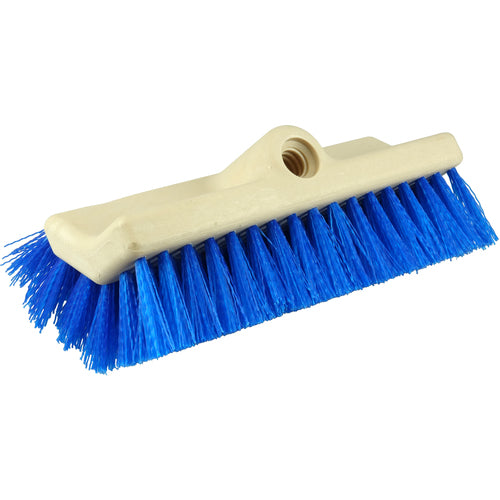 10″ Bi-Level Scrub Brush, Stiff Crimped Polypropylene Fill - Exact Industrial Supply