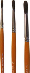 Wooster Brush - #7 Camel Hair Artist's Paint Brush - 3/16" Wide, 3/4" Bristle Length, 5-11/16" Plastic Handle - Exact Industrial Supply
