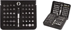VEGA Industries - 50 Piece, 1/4" Drive Screwdriver Bit Set - #0 to #3 Phillips, 1/16 to 5/16" Hex, T5 to T40 Torx - Exact Industrial Supply