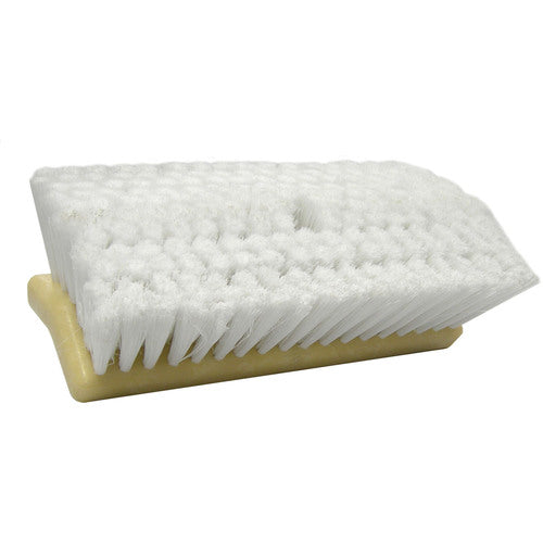 10″ Bi-Level Scrub Brush, Flagged White Polystyrene Fill - Exact Industrial Supply