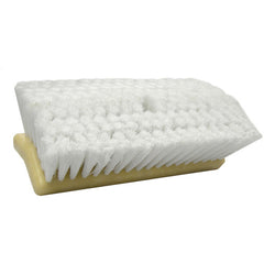 10″ Bi-Level Scrub Brush, Flagged White Polystyrene Fill - Exact Industrial Supply