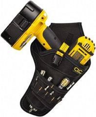 CLC - Drill/Impact Driver Holster with 8 Pockets - Ballistic Polyester, Black - Exact Industrial Supply