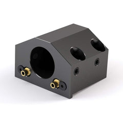 Global CNC Industries - Turret & VDI Tool Holders; Type: Haas ID Block ; Clamping System: 80mm X 45mm ; Tool Axis: ID ; Through Coolant: No ; Additional Information: 4 Mounting Holes - Exact Industrial Supply