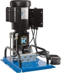 Kurt - 5,000 psi Air-Hydraulic Pump & Jack - Use with Single Acting Cylinders, Advance, Hold & Retract - Exact Industrial Supply