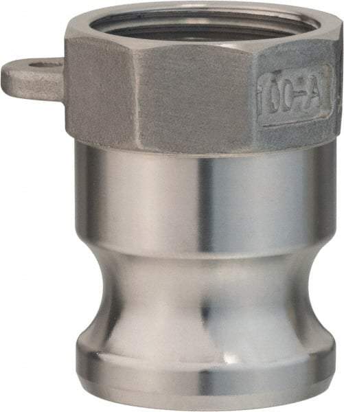 Value Collection - 3" Stainless Steel Cam & Groove Suction & Discharge Hose Male Adapter Female NPT Thread - Part A, 3" Thread, 500 Max psi - Exact Industrial Supply