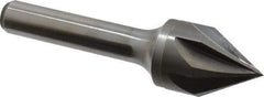 Keo - 3/4" Head Diam, 3/8" Shank Diam, 6 Flute 60° Solid Carbide Countersink - Bright Finish, 2-3/4" OAL, Single End - Exact Industrial Supply
