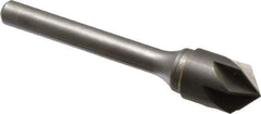 Keo - 1/2" Head Diam, 1/4" Shank Diam, 6 Flute 100° Solid Carbide Countersink - Bright Finish, 2-5/8" OAL, Single End - Exact Industrial Supply