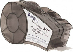 Brady - 252" Long, Black on White Vinyl Label Tape - For BMP21 Plus Portable Label Printer, LABPAL Handheld Label Maker, IDPAL Handheld Label Maker - Exact Industrial Supply