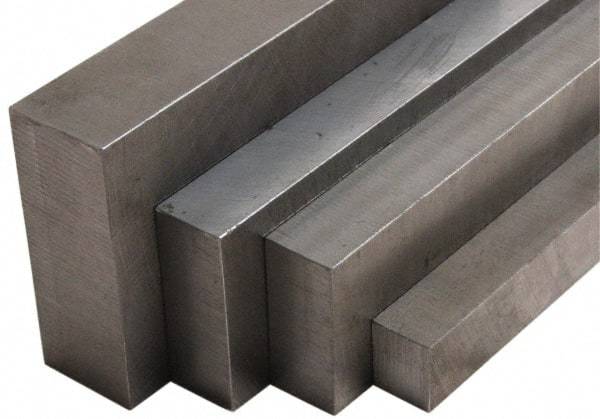 Value Collection - 1 Inch Thick x 1 Inch Wide x 36 Inch Long, 420 ESR Stainless Steel Rectangular Rod - Tolerance:  +0.015/+0.055 Inch Thickness, +0.060/+0.187 Inch Wide, +0.125/+0.375 Inch Length - Exact Industrial Supply