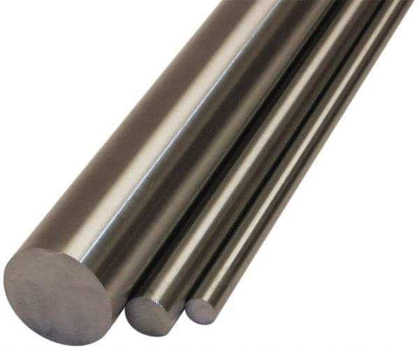 Made in USA - 9/16" Diam x 3' Long, 4140P Steel Round Rod - Ground and Polished, Pre-Hardened, Alloy Steel - Exact Industrial Supply