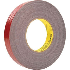 3M - 54.8m x 24mm x 12.1 mil Red Polyethylene Cloth Duct Tape - Exact Industrial Supply