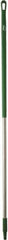 Vikan - 60 x 1-1/4" Stainless Steel Squeegee Handle - European Threaded Connection, Green - Exact Industrial Supply