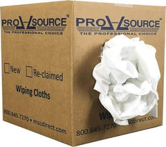 PRO-SOURCE - Cotton Reclaimed Rags - White, Sheeting, Lint Free, 5 Lbs. at 3 to 5 per Pound, Box - Exact Industrial Supply