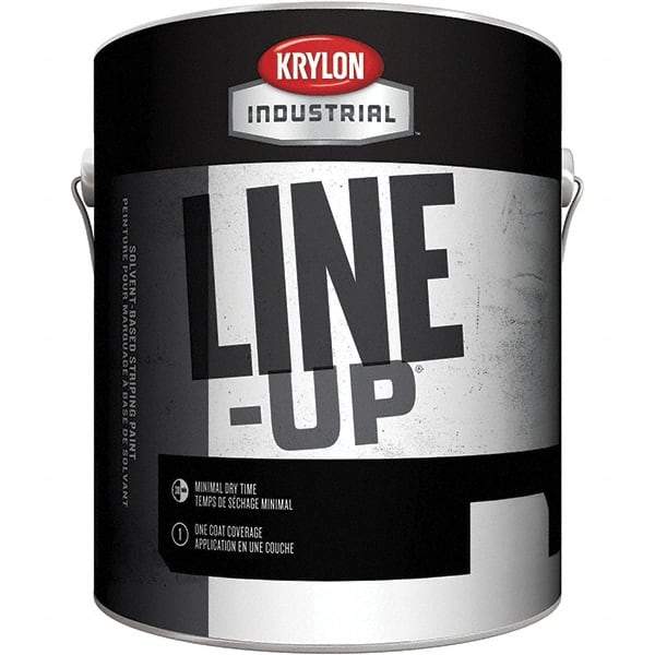 Krylon - Yellow Striping Paint - 350' Coverage at 4" Wide, Solvent-Based Formula - Exact Industrial Supply