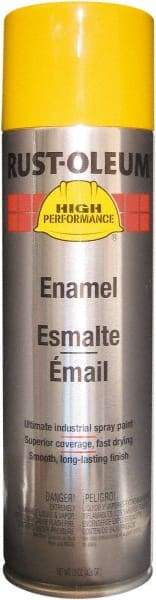Rust-Oleum - Yellow (John Deere), Gloss, Farm & Equipment Spray Paint - 14 Sq Ft per Can, 15 oz Container, Use on Metal - Exact Industrial Supply