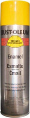 Rust-Oleum - Yellow (John Deere), Gloss, Farm & Equipment Spray Paint - 14 Sq Ft per Can, 15 oz Container, Use on Metal - Exact Industrial Supply