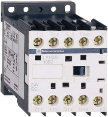 Schneider Electric - 3 Pole, 24 Coil VDC, 16 Amp at 690 VAC, 20 Amp at 440 VAC and 9 Amp at 440 VAC, Nonreversible IEC Contactor - BS 5424, CSA, IEC 60947, NF C 63-110, RoHS Compliant, UL Listed, VDE 0660 - Exact Industrial Supply