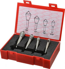 Keo - 4 Piece, 5/16 to 5/8" Head Diam, 100° Included Angle, Single End Countersink Set - Exact Industrial Supply