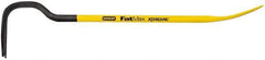 Stanley - 24" OAL Wrecking Bar - 5-21/64" Wide, Spring Steel - Exact Industrial Supply