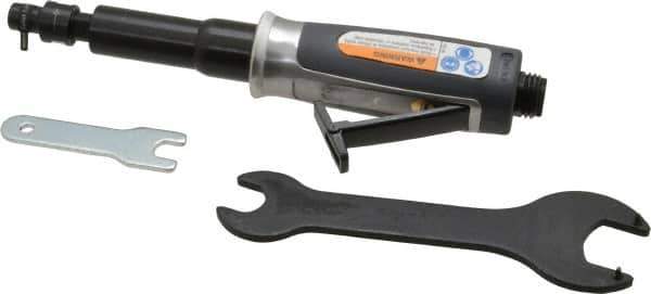 Ingersoll-Rand - 1/4" Collet, Straight Handle, Straight Air Die Grinder - 30,000 RPM, Rear Exhaust, 30 CFM, 0.33 hp, 620 kPa, 1/4 NPT - Exact Industrial Supply