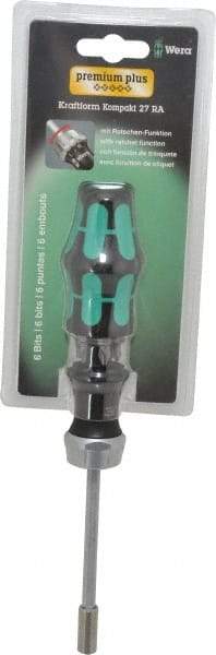 Wera - Mini-Ratchet Bit Screwdriver Kit - Hex, Ergonomic - Exact Industrial Supply