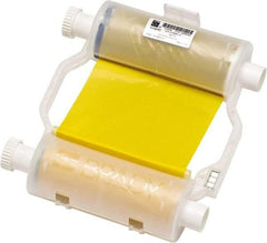 Brady - 4.33" Wide, Yellow & White Resin Ribbon 1 Color Ribbon Cartridge - For BBP30 Label Printer, BBP33 Label Printer, BBP35 Multicolor Sign & Label Printer, BBP37 Color & Cut Sign & Label Printer, BradyPrinter S3100, BBP31 Sign & Label Printer - Exact Industrial Supply