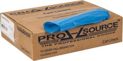 PRO-SOURCE - 1 mil Thick, Heavy-Duty Trash Bags - 38" Wide x 58" High, Clear Blue - Exact Industrial Supply