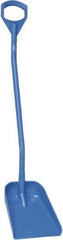 Vikan - 13-1/4" High Square Plastic Shovel - 39-7/8" Long D-Grip Handle - Exact Industrial Supply