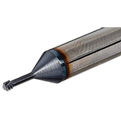 Iscar - 0.122" Cutting Diam, 3 Flute, Solid Carbide Helical Flute Thread Mill - Internal Thread, 0.35" LOC, 2-1/2" OAL - Exact Industrial Supply
