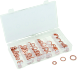 110 Pc. Copper Washer Assortment - 1/4" - 5/8" - Exact Industrial Supply