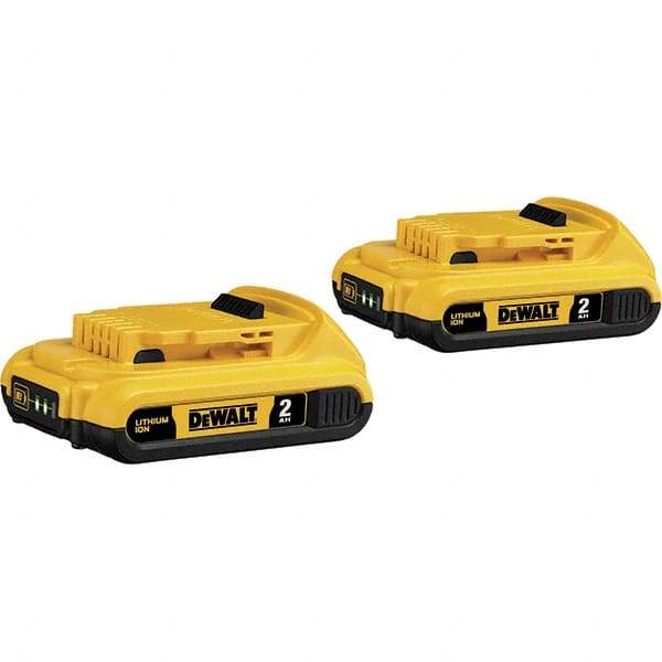 DeWALT - 20 Volt Lithium-Ion Power Tool Battery - 2 Ahr Capacity, 1/2 hr Charge Time, Series XR - Exact Industrial Supply