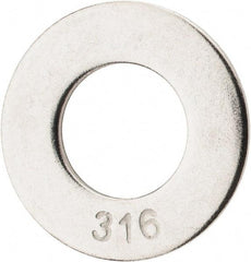 Value Collection - 5/8" Screw, Grade 316 Stainless Steel Standard Flat Washer - 11/16" ID x 1-3/4" OD, 0.134" Thick - Exact Industrial Supply