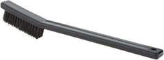 Weiler - 3 Rows x 7 Columns Nylon Scratch Brush - 7" OAL, 1/2 Trim Length, Plastic Handle - Exact Industrial Supply
