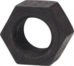 Made in USA - 3/8-16 UNC Steel Right Hand Hex Nut - 9/16" Across Flats, 21/64" High, Zinc Yellow Dichromate Finish - Exact Industrial Supply