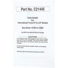 Value Collection - Code Book Key Machine - Exact Industrial Supply