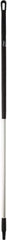 Vikan - 59 x 1-1/4" Aluminum Squeegee Handle - European Threaded Connection, Black - Exact Industrial Supply