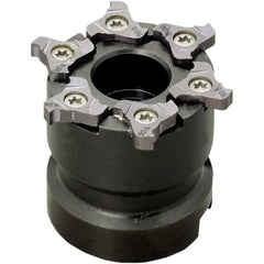 Iscar - Arbor Hole Connection, 0.256" Cutting Width, 0.189" Depth of Cut, 3" Cutter Diam, 1" Hole Diam, 11 Tooth Indexable Slotting Cutter - TRIB-SM Toolholder, TRI Insert, Right Hand Cutting Direction - Exact Industrial Supply